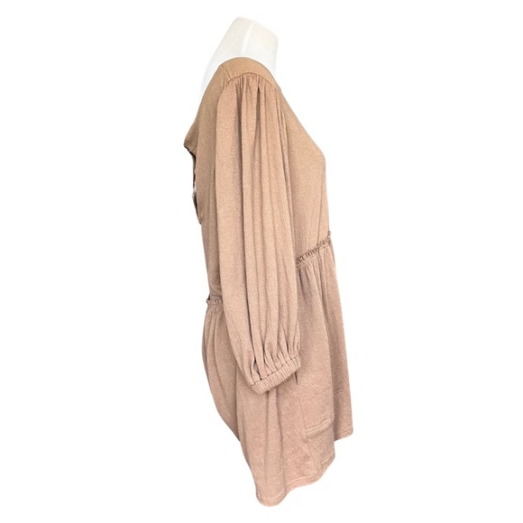 Aemi + Co Worth The Wait Kyle Romper Women’s Large Mocha Brown - Picture 4 of 7